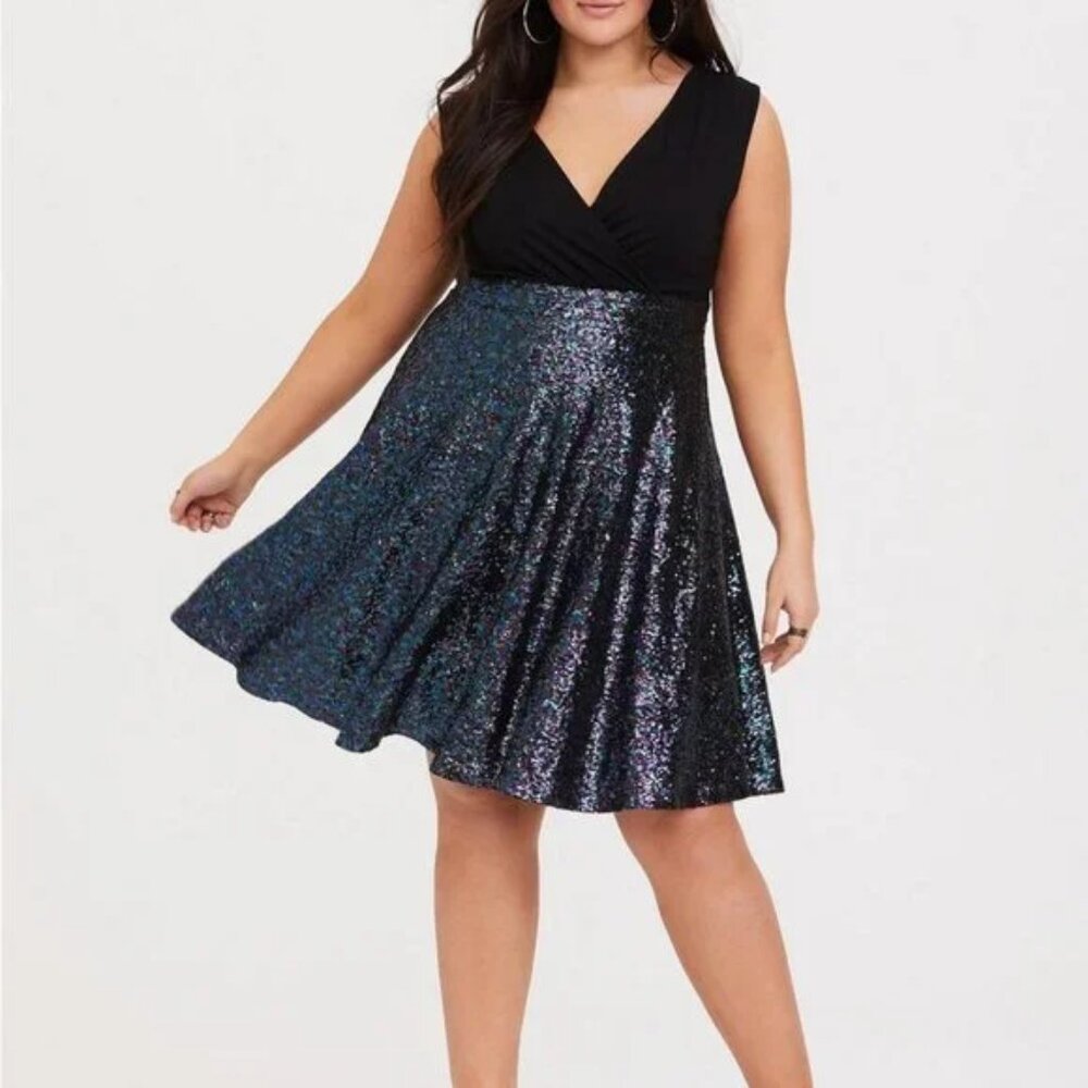 NWOT Torrid Sequined Sleeveless Skater Style Dress size 20